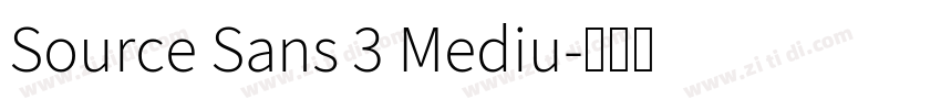 Source Sans 3 Mediu字体转换 Source Sans 3 Mediu字体转换